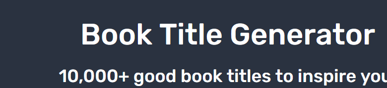 Ai Book Title Generator